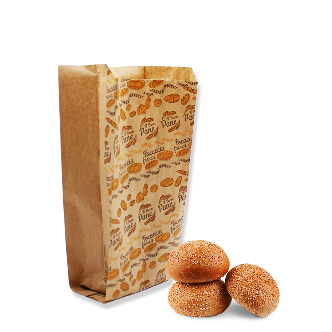 10 Kg Buste Pane 17x40 Cm Avana Con Stampa Pura Cellulosa