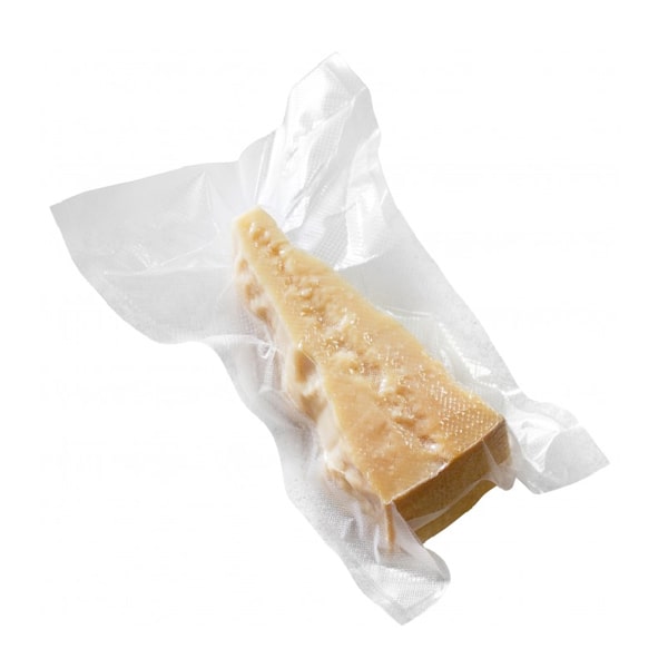 busta trasparente per alimenti sottovuoto goffrata con formaggio