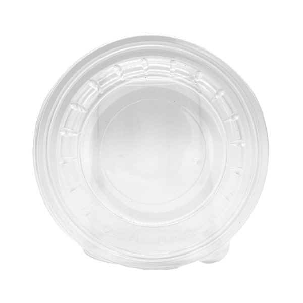 coperchio rotondo trasparente in plastica per vaschette asporto