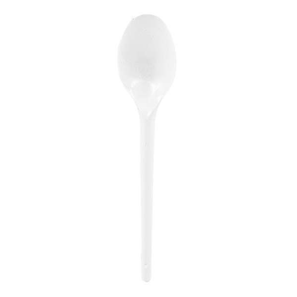 cucchiaio in plastica bianca monouso