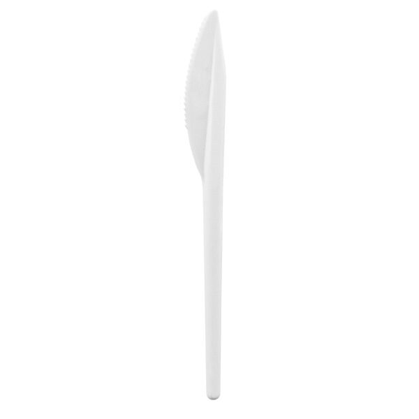 coltello in plastica monouso bianco