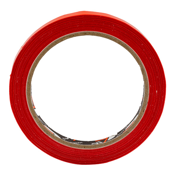 nastro adesivo in PVC rosso vista frontale