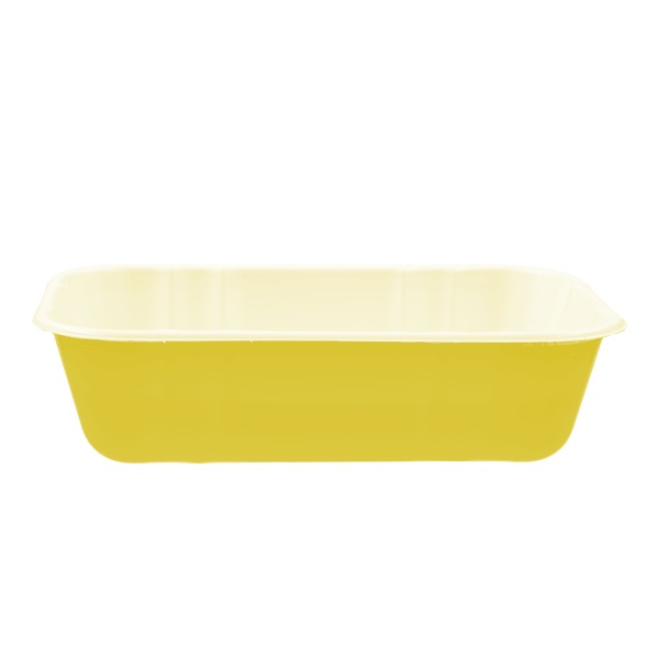 Vaschetta per gelato in plastica gialla da 1,45 kg