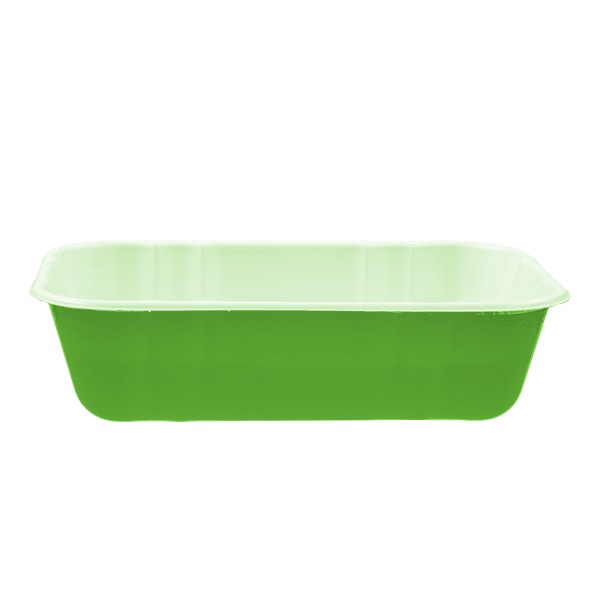 Vaschetta per gelato in plastica verde da 2,55 kg