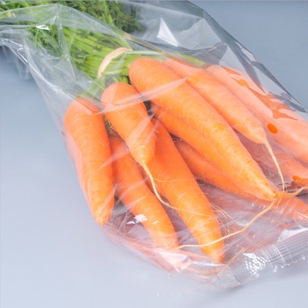 busta trasparente con carote