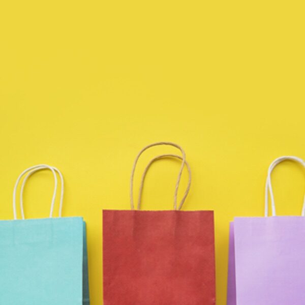 shoppers in carta kraft colorata