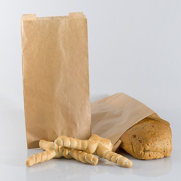 coppia di buste pane avana con pane e grissini