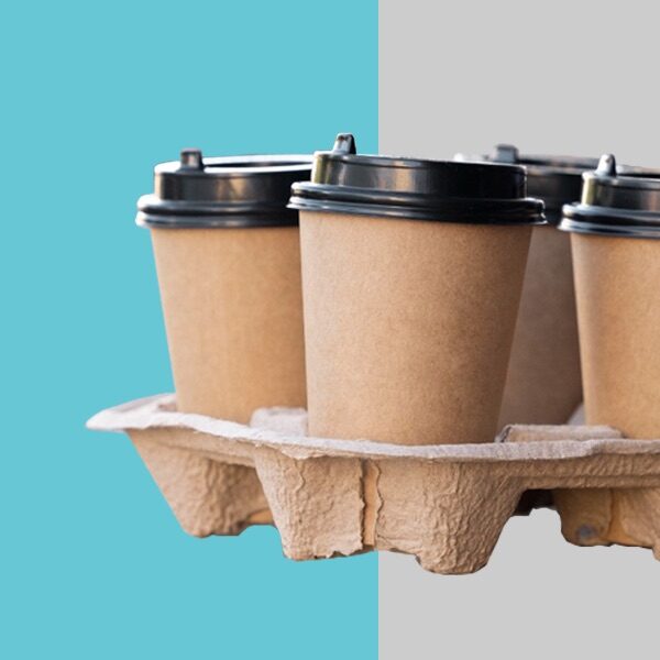 vassoio in cartoncino porta tazze caffè da asporto