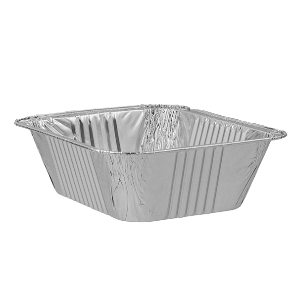 vaschetta in alluminio vista tre quarti