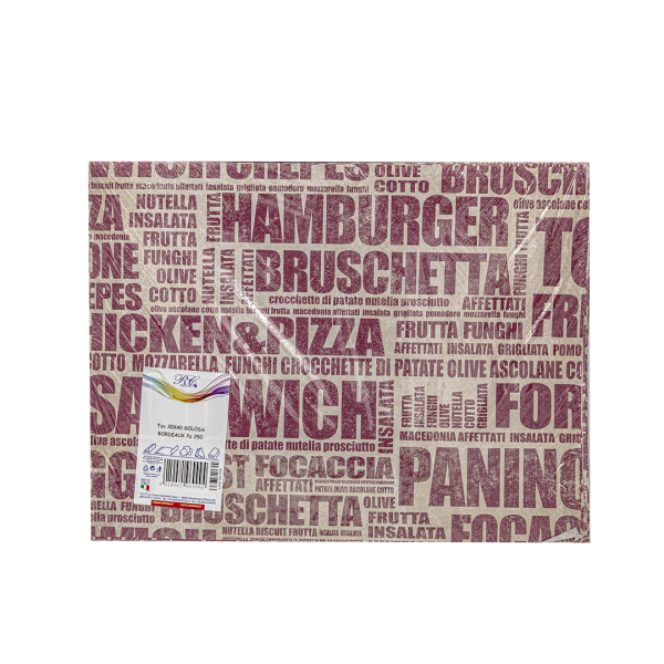 250 Tovagliette in carta 30x40 cm stampa scritte golosa bordeaux - immagine 3