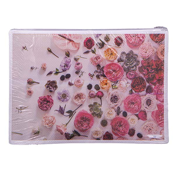 cofezione di tovagliette monouso e monoposto in carta decoro fiori
