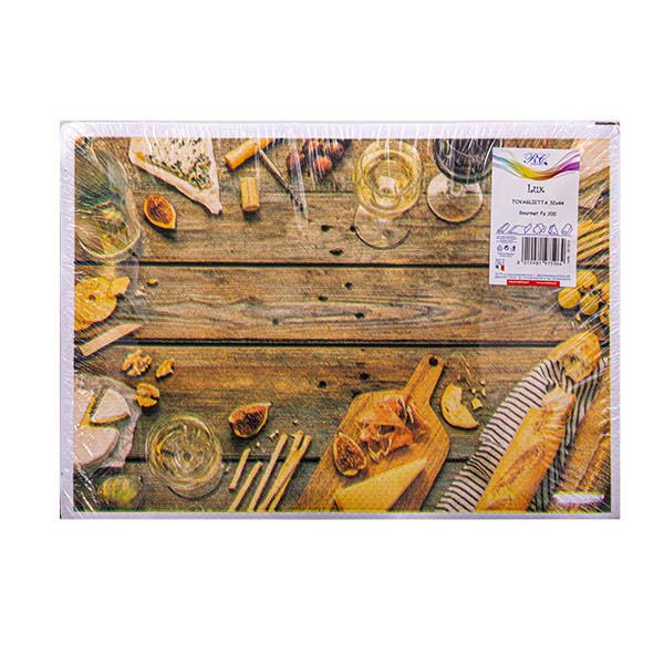 confezione di tovagliette monouso monoposto in carta decoro tavola con fichi e formaggi