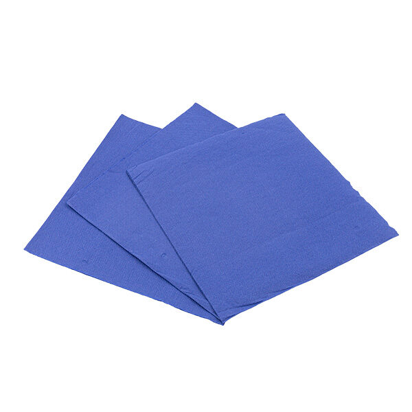 tris di tovaglioli monouso quadrati blu