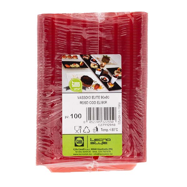 Egan Vassoio Le Casette In Porcellana Rosso 36x27 Cm – Design Borgo Italiano