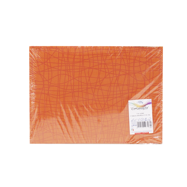 200 Tovagliette monoposto 30x40 cm filpaglia arancio rosso 03 187E4 3