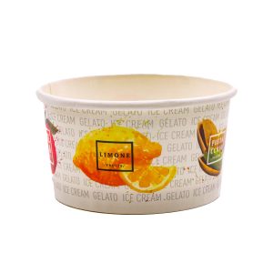 Coppette gelato in cartoncino stampa frutta 045E