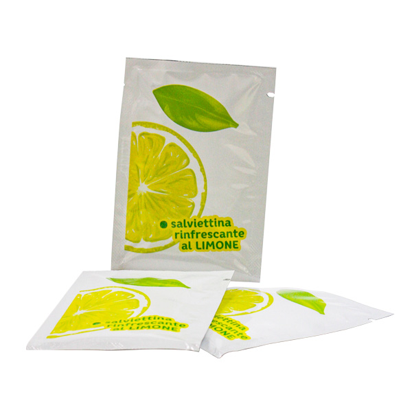 500 Salviettine detergenti monouso 7x10cm profumazione limone