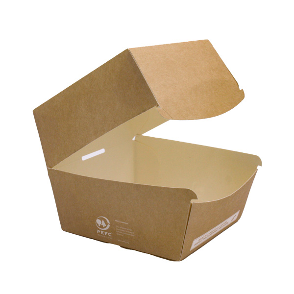 Box panino in cartoncino 12x12cm h11cm avana