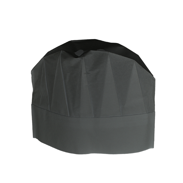 20 cappelli da cuoco in carta con fascia regolabile h25cm colore neri