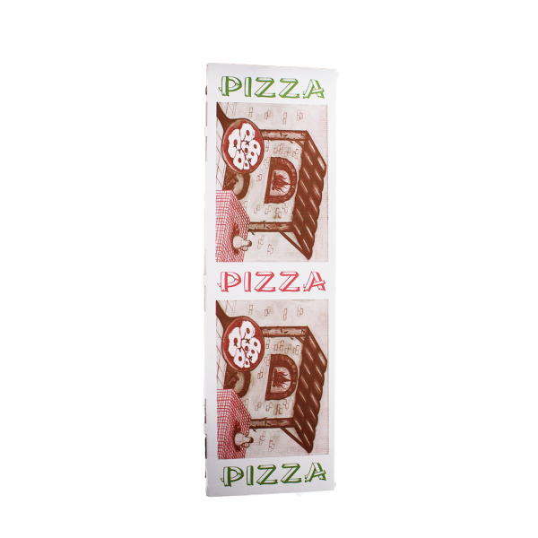 Box pizza bianca con stampa