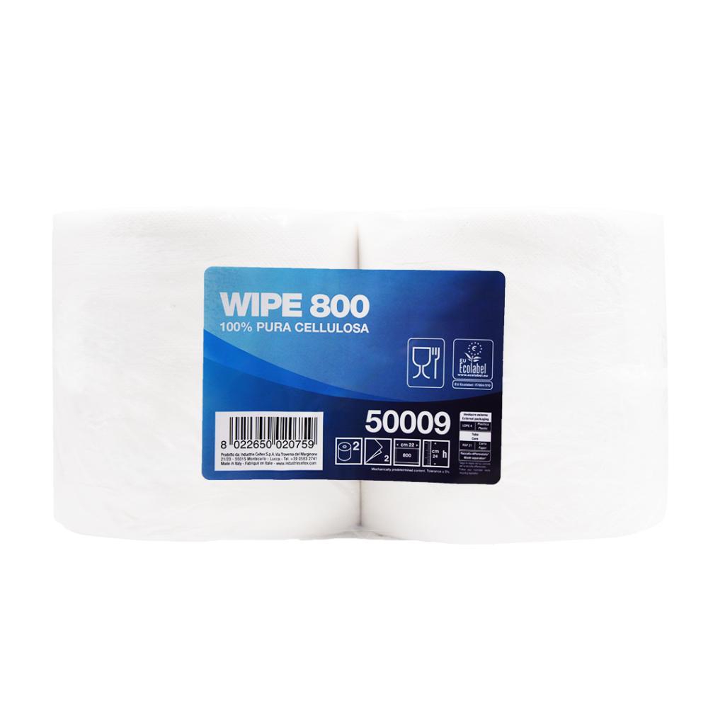 2 Asciugatutto bobina WIPE 800 pura cellulosa 27 kg 01.1 290C1