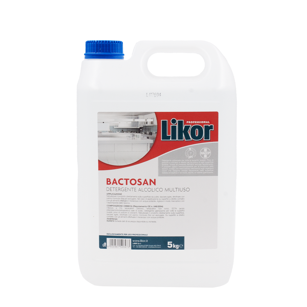 Likor professional BACTOSAN detergente alcolico multiuso 5 kg 01 LK350205