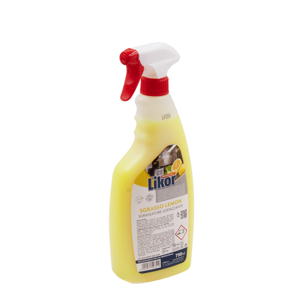 Likor professional SGRASSO LEMON sgrassatore igienizzante limone spray 750 ml 02 LK380607