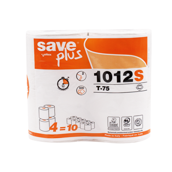 10 Save plus carta igienica pura cellulosa compatta 2 veli 4 rotoli 01 IC1012SN