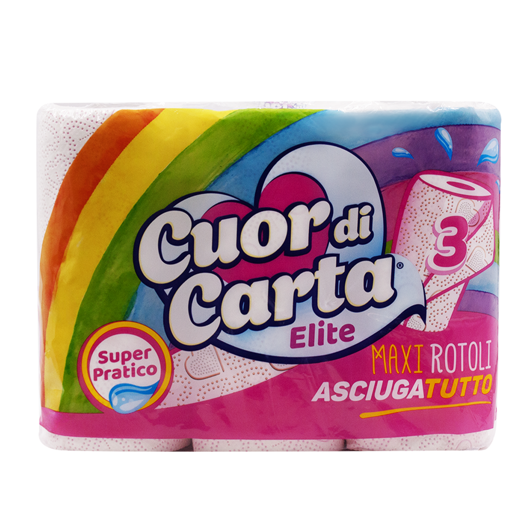 3 Asciugatutto cuor di carta elite rosa 3 veli 01.1.1 C024B