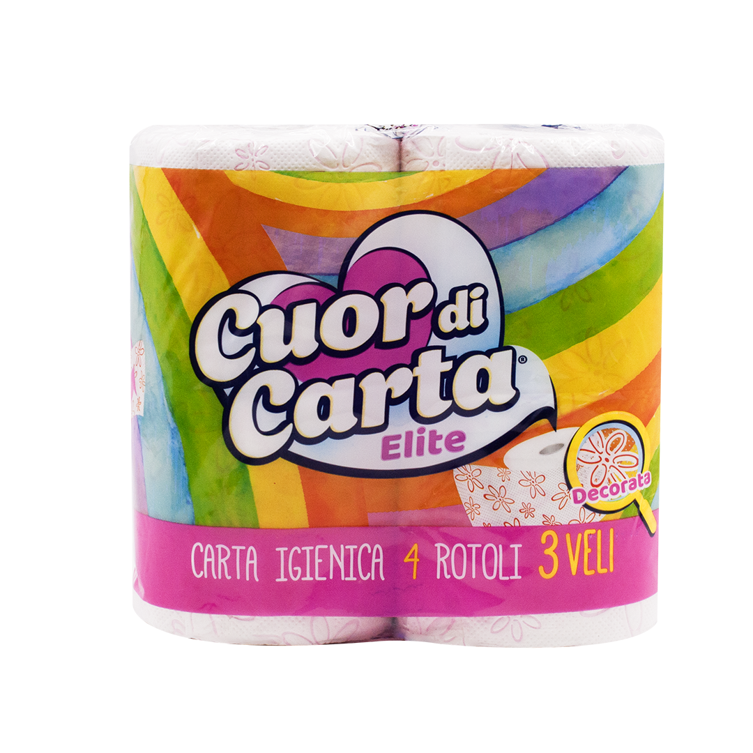 Carta igienica cuor di carta elite rosa 3 veli 01 C021B