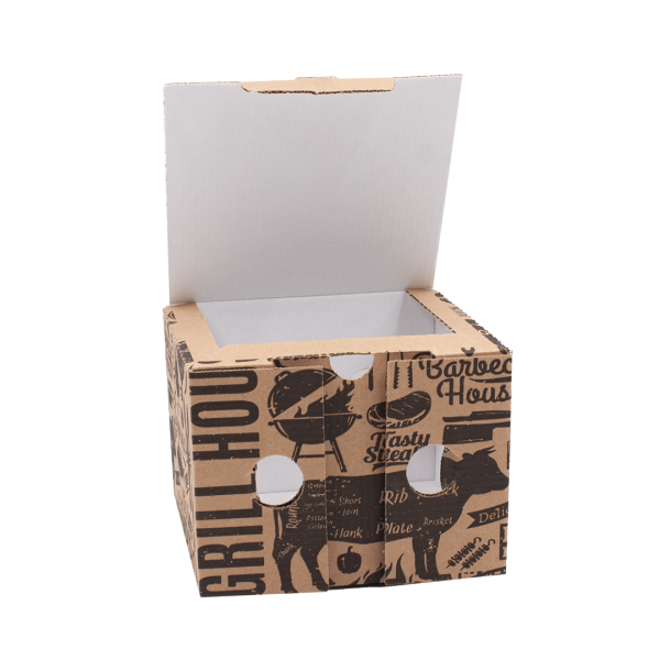 100 Box Hamburger avana/bianco   16x16x12h  - immagine 2