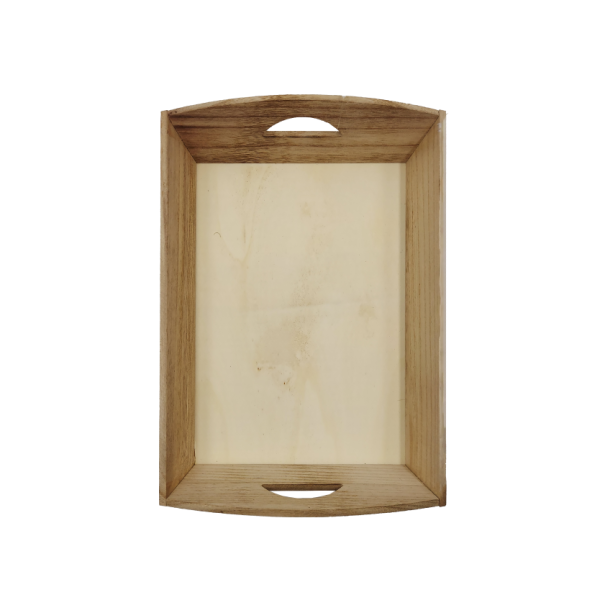 4  Ceste vassoio in legno di Acacia naturale 37x26,5cm h10cm - immagine 2