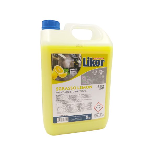 LIKOR PROFESSIONAL SGRASSO LEMON SGRASSATORE IGIENIZZANTE 5LT  - immagine 3