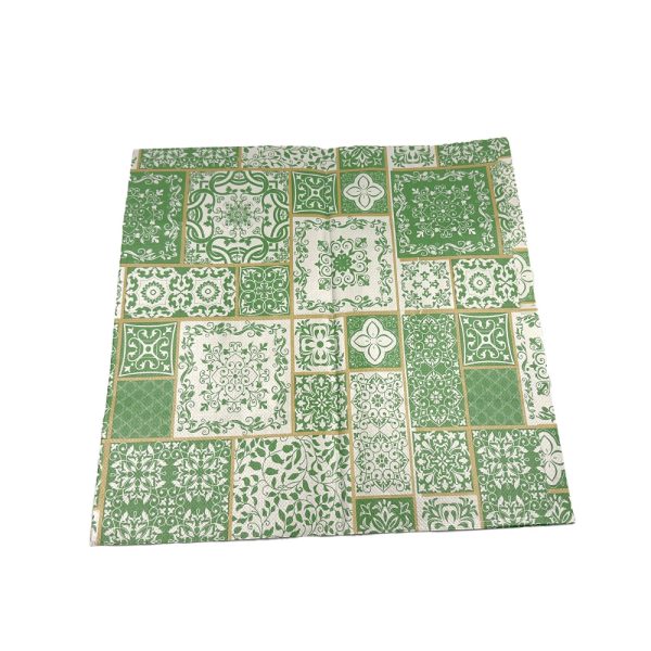 150 TOVAGLIE ACC. MAIOLICA VERDE  100X100 GOFFRATE SFUSE - immagine 2