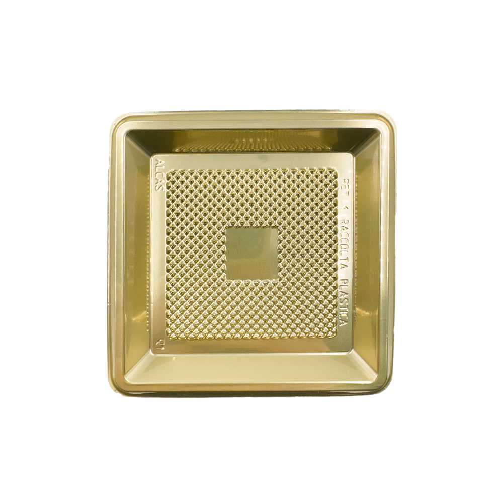 100 Vassoi Medorino Quadrato 9,5x9,5 cm pet 7 014009290