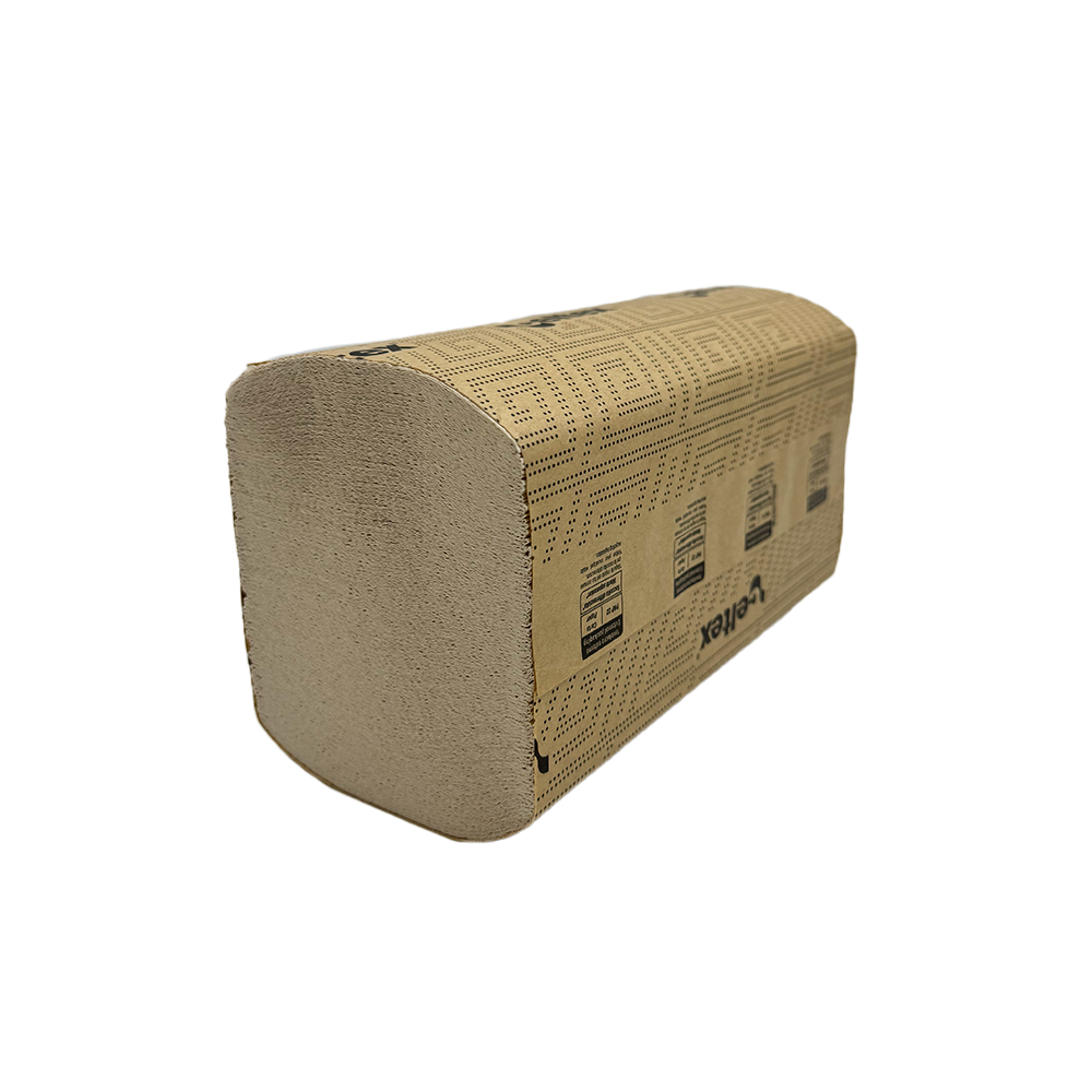 Asciugamani piegati V 2veli 200x15cf 21,5x21cm natural 9 TISSUE 72321