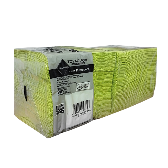 250 Tovaglioli 25x25 cm doppio velo verde cedro 2 250 Tovaglioli 25x25 cm doppio velo verde cedro - immagine 2