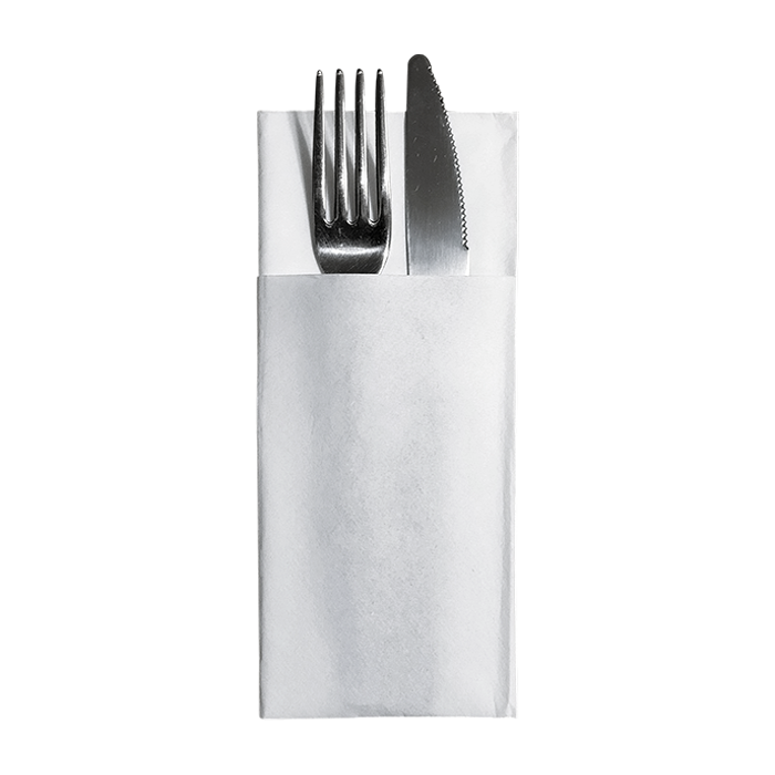 50 Tovaglioli air laid 40x40 con tasca 33x40cm slim bianco 2 266 08 01 1