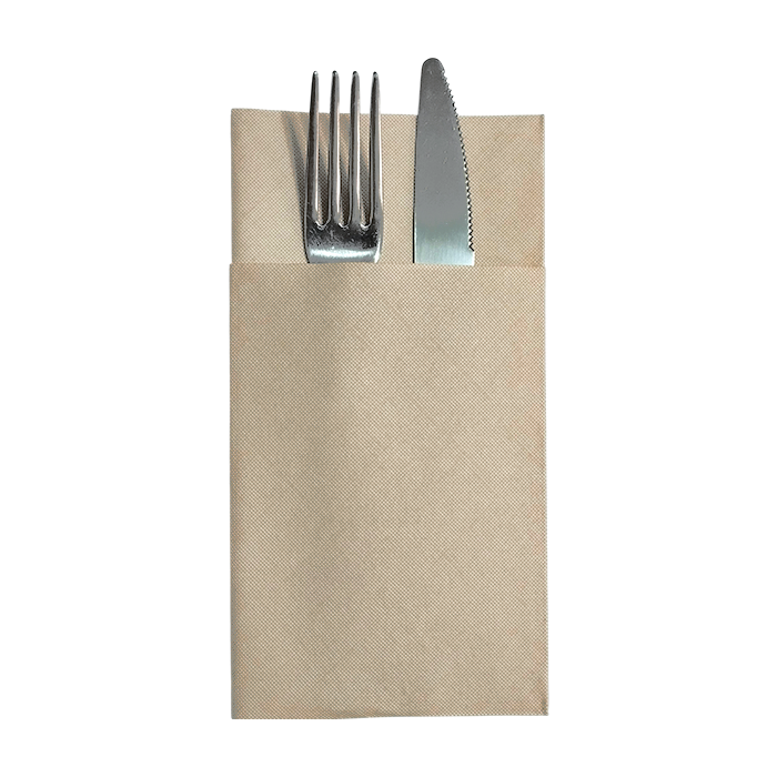 50 Tovaglioli air laid 40x40 con tasca 40x40cm jersey sabbia 11 COD 01 1 16