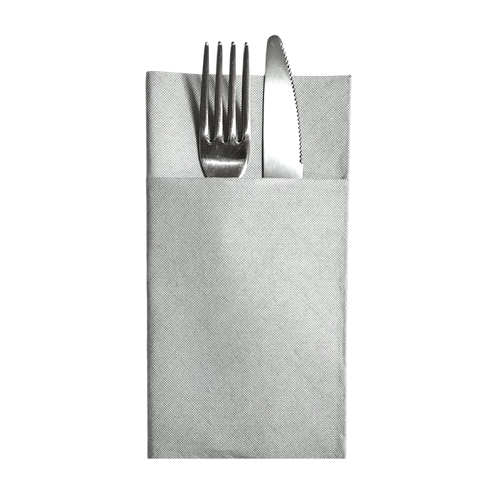 50 Tovaglioli air laid 40x40 con tasca 40x40cm jersey grigio perla 10 COD 01 1 17