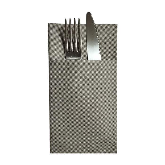 50 Tovaglioli air laid 40x40 con tasca 40x40cm jersey cioccolato 8 COD 01 1 18