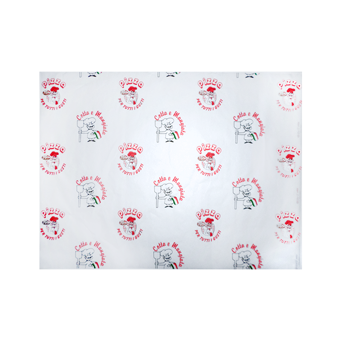 10kg Carta politenata stampa pizzeria 45 gr 75x100 2 10kg Carta politenata stampa pizzeria 45 gr 75x100 - immagine 2