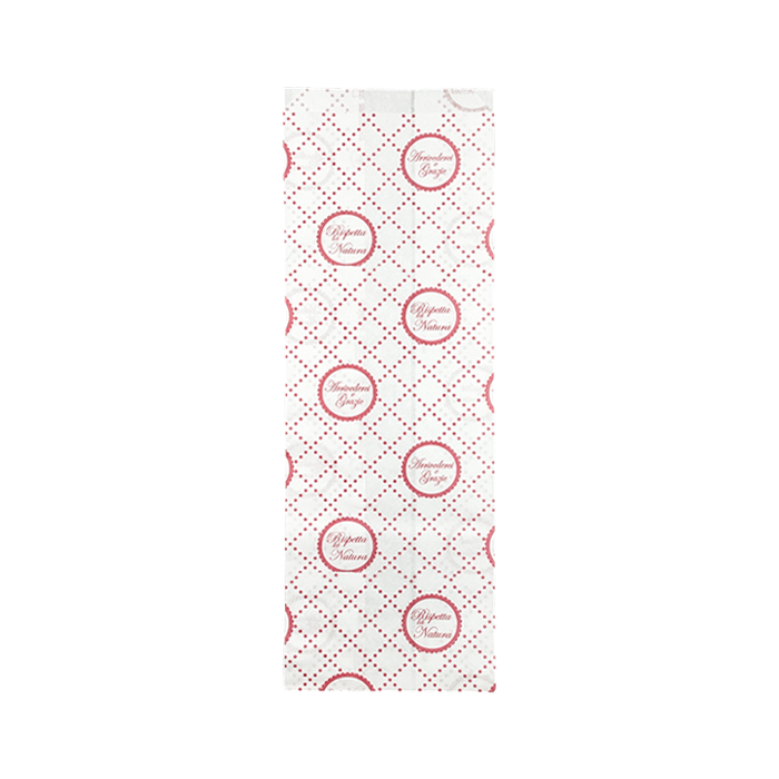 10 Kg Buste pane 17x50 cm bianche con stampa pura cellulosa 45gr n.06L 1 10 Kg Buste pane 17x50 cm bianche con stampa pura cellulosa 45gr n.06L