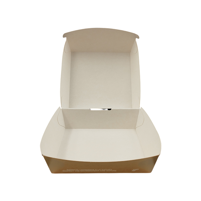 50 Box porta panino/hamburger avana 12x12cm h 7cm 5 50 Box porta panino/hamburger avana 12x12cm h 7cm - immagine 5