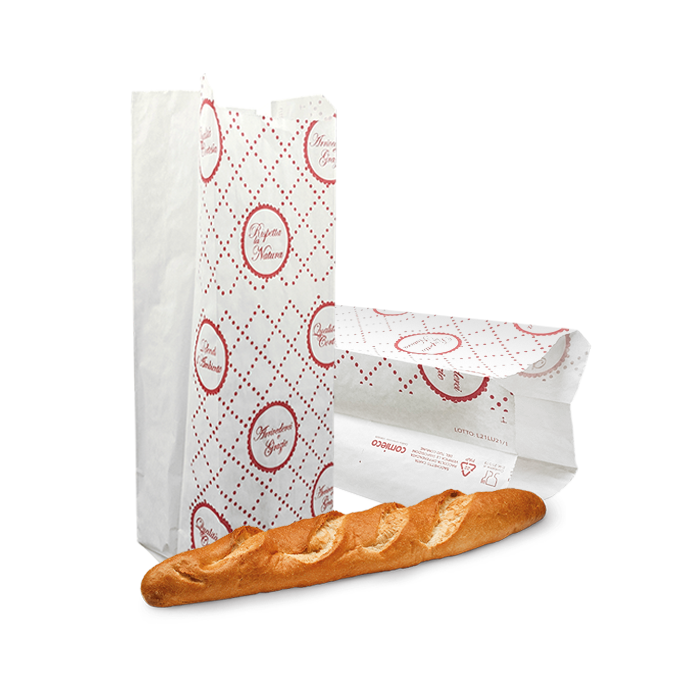10 kg Buste pane 15x40 cm bianche con stampa pura cellulosa 45gr n. 5 4 10 kg Buste pane 15x40 cm bianche con stampa pura cellulosa 45gr n. 5 - immagine 4