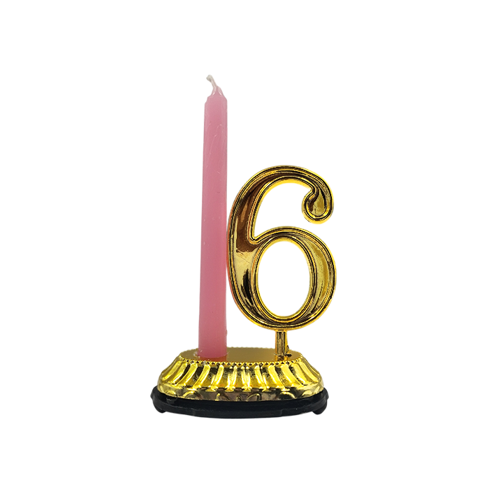 100 Numeri 6 per torte oro Alcas 2 100 Numeri 6 per torte oro Alcas - immagine 2