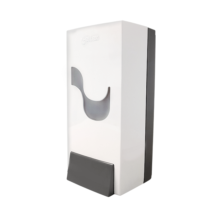 Dispenser megamini sapone mani a rabbocco bianco 11x11xh24cm 2 Dispenser megamini sapone mani a rabbocco bianco 11x11xh24cm - immagine 2