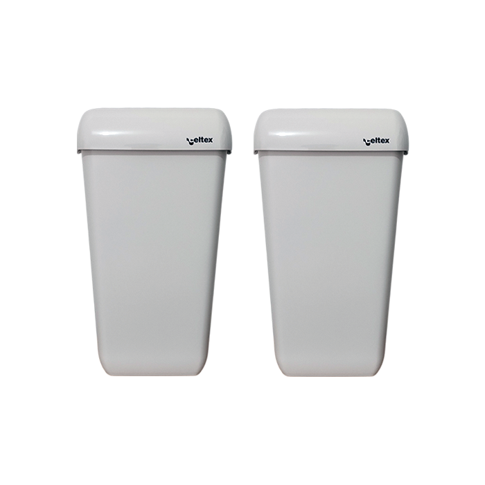2 Cestini Gettacarte bianco 22x30x48,5h cm 1 2 Cestini Gettacarte bianco 22x30x48,5h cm