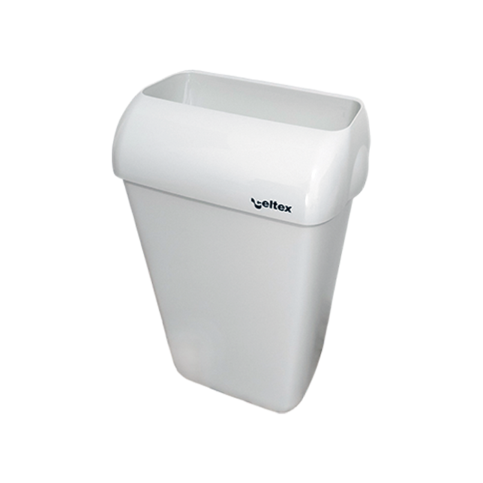 2 Cestini Gettacarte bianco 22x30x48,5h cm 2 2 Cestini Gettacarte bianco 22x30x48,5h cm - immagine 2