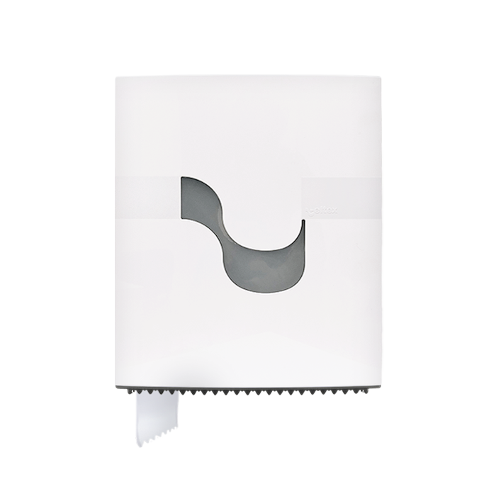 Dispenser megamini per Jumbo igienica maxi bianco 32x12x38h cm 1 Dispenser megamini per Jumbo igienica maxi bianco 32x12x38h cm